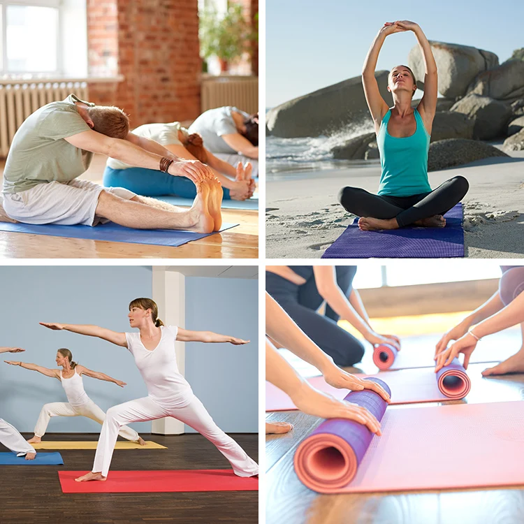 NBR Yoga exercise popular use yoga mat custom logo non-slip soft yoga mats for women