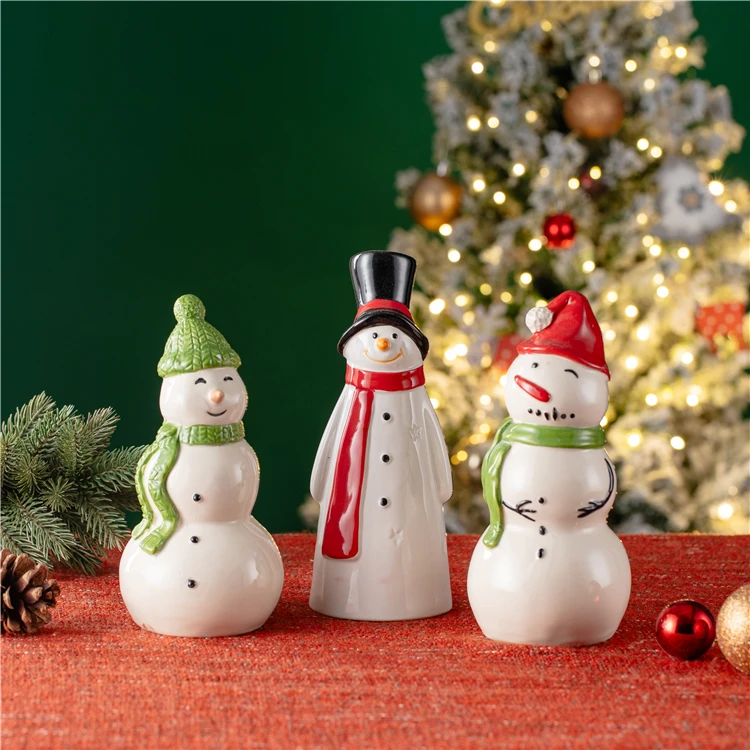 Christmas decoration ornament snowman craft gift abstract sculpture ceramic home decoration