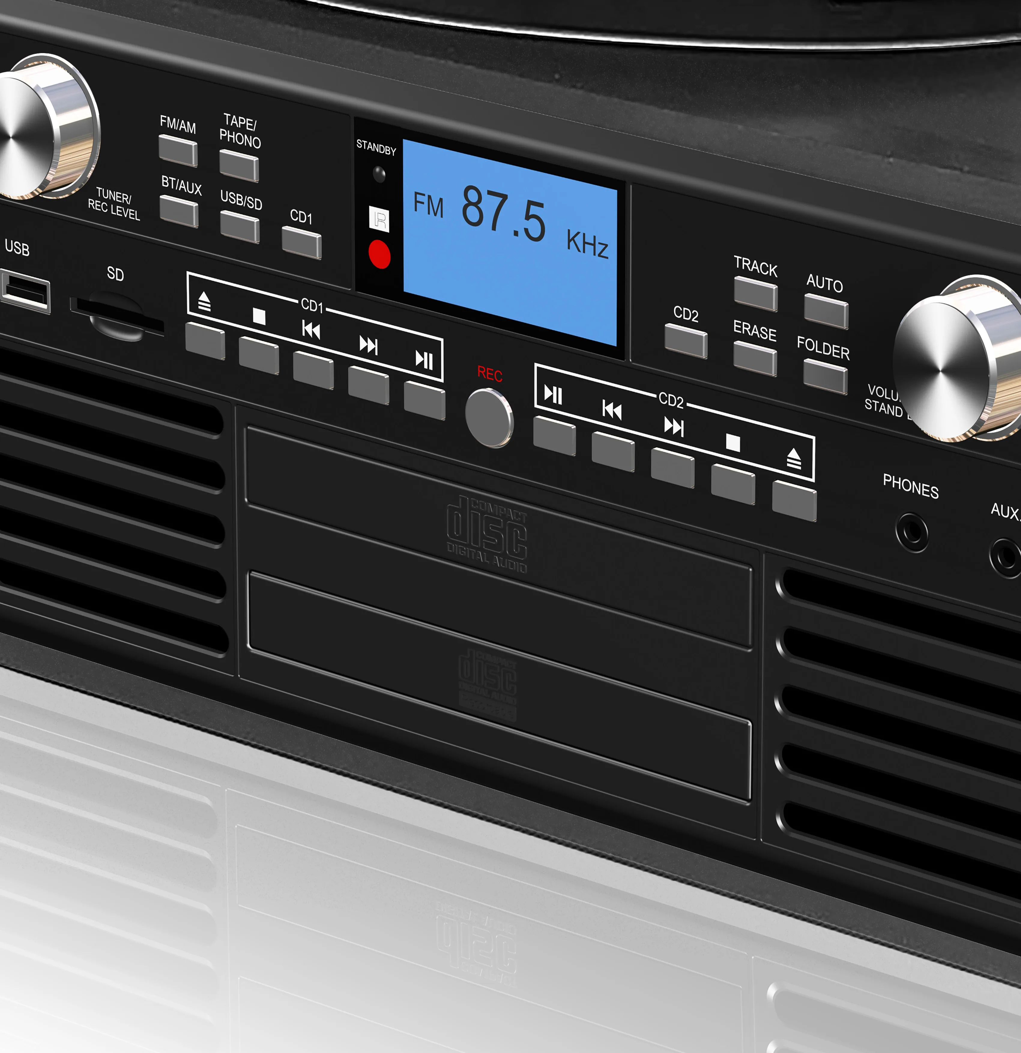 CD-плеер проигрыватель виниловых записей Кассетный все в одном