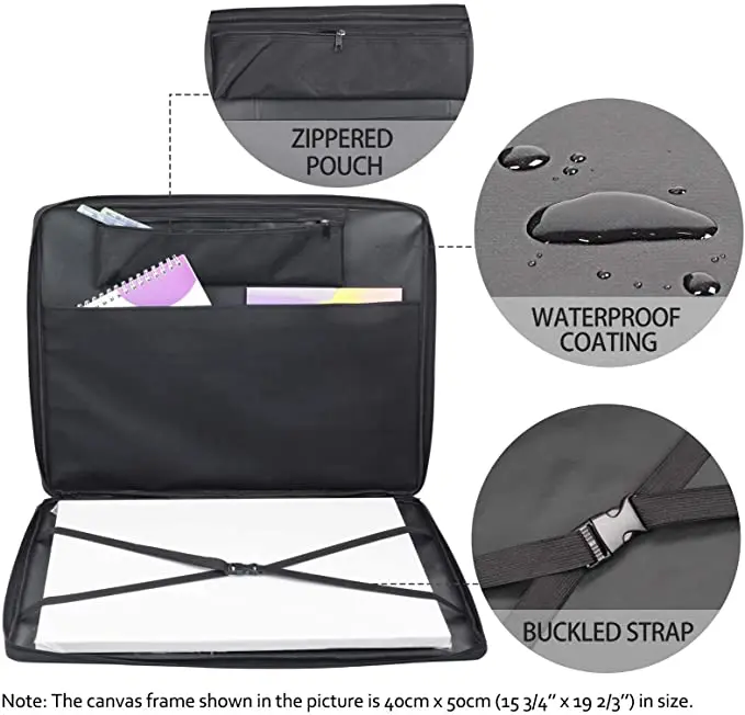 Лидер продаж на заказ, нейлоновый чехол-портфель с проводной рамкой, художественная сумка-портфель для рисования