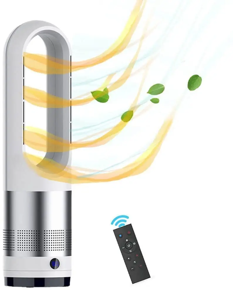 22 Inch 8 Fan Speeds 80 Degree Adjustable Multifunctional Custom Logo Bladeless Fan without Blade Table Digital Plastic 40 220