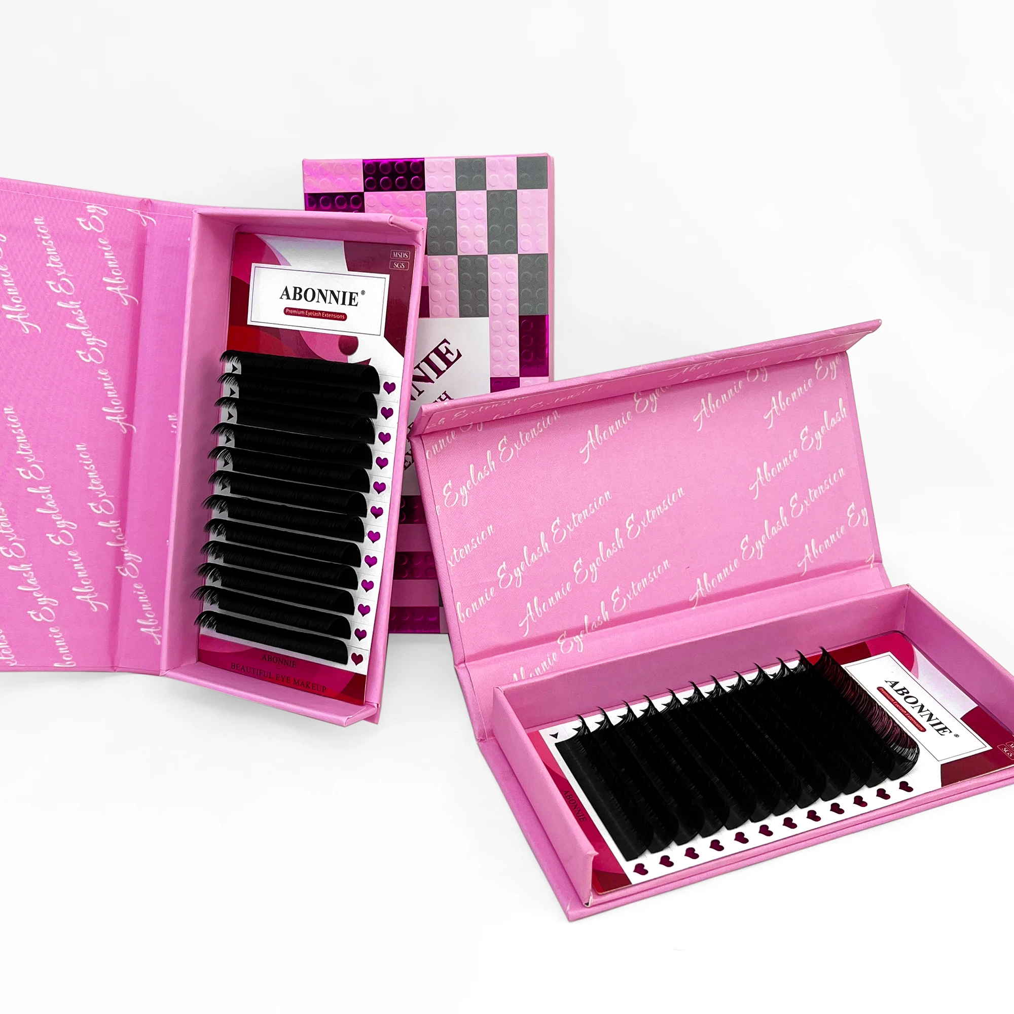 Abonnie C D Curl Fluffy Custom Eyelash Extensions Supplies 16 Rows Eyelash Extensions Natural Lash Extensions