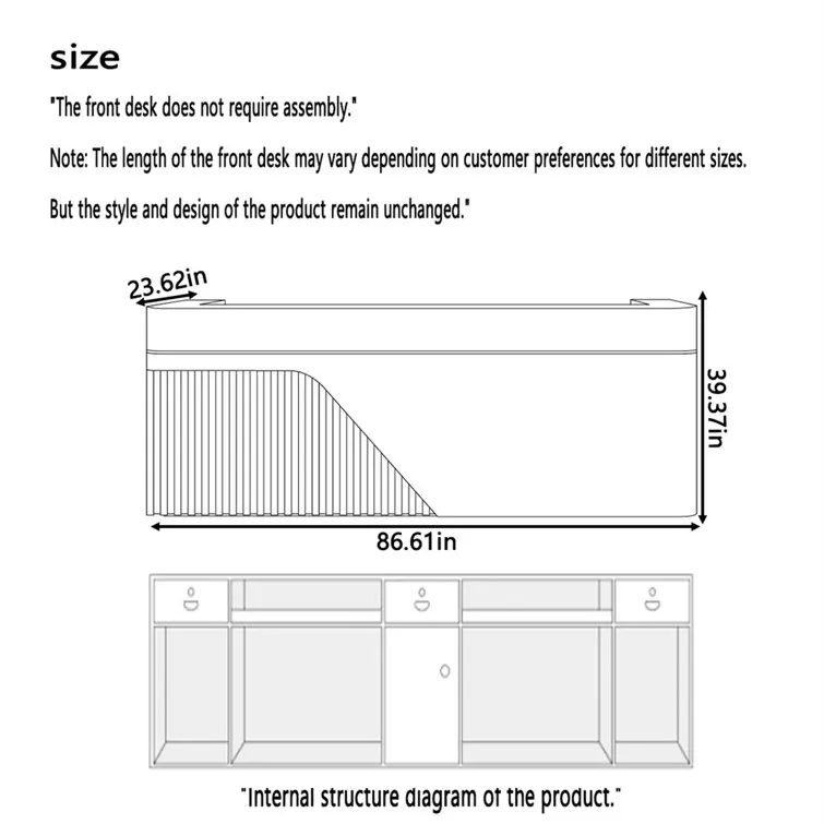 Modern Minimalist Small Marble Metal Gold Cash Register Beauty Salon Bar Reception Desk Custom Color Front Desk