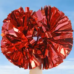 Customized 4/5/6 inches Metallic Macaron Colorful Cheerleading Pom Poms