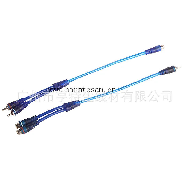 Harmtesam Car one minute two audio line blue Ming a female two male one male two female car audio line