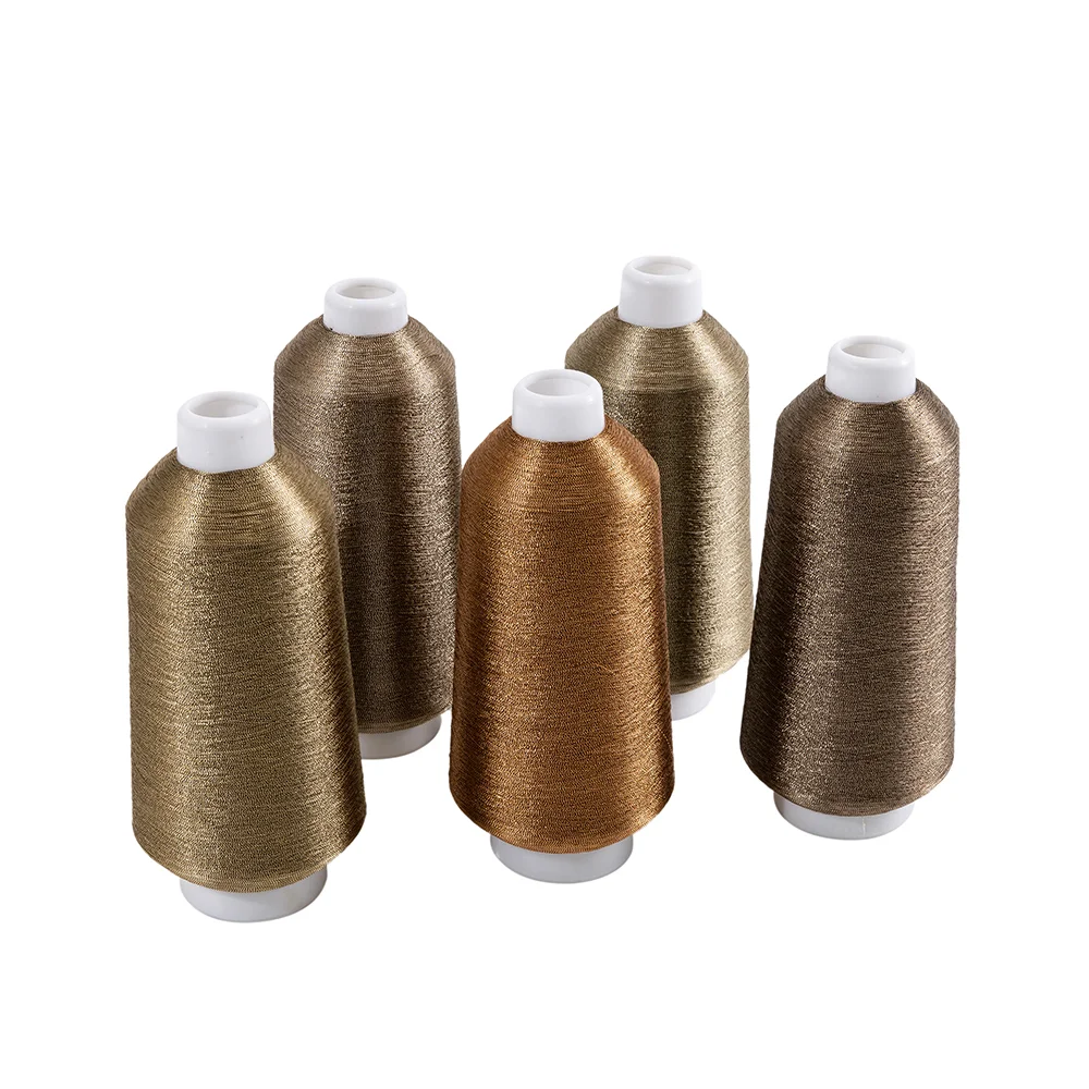 COFFEE ZEBRA  Metallic Yarn  MHS/ST type High Quality  metallic Yarn for embroidery
