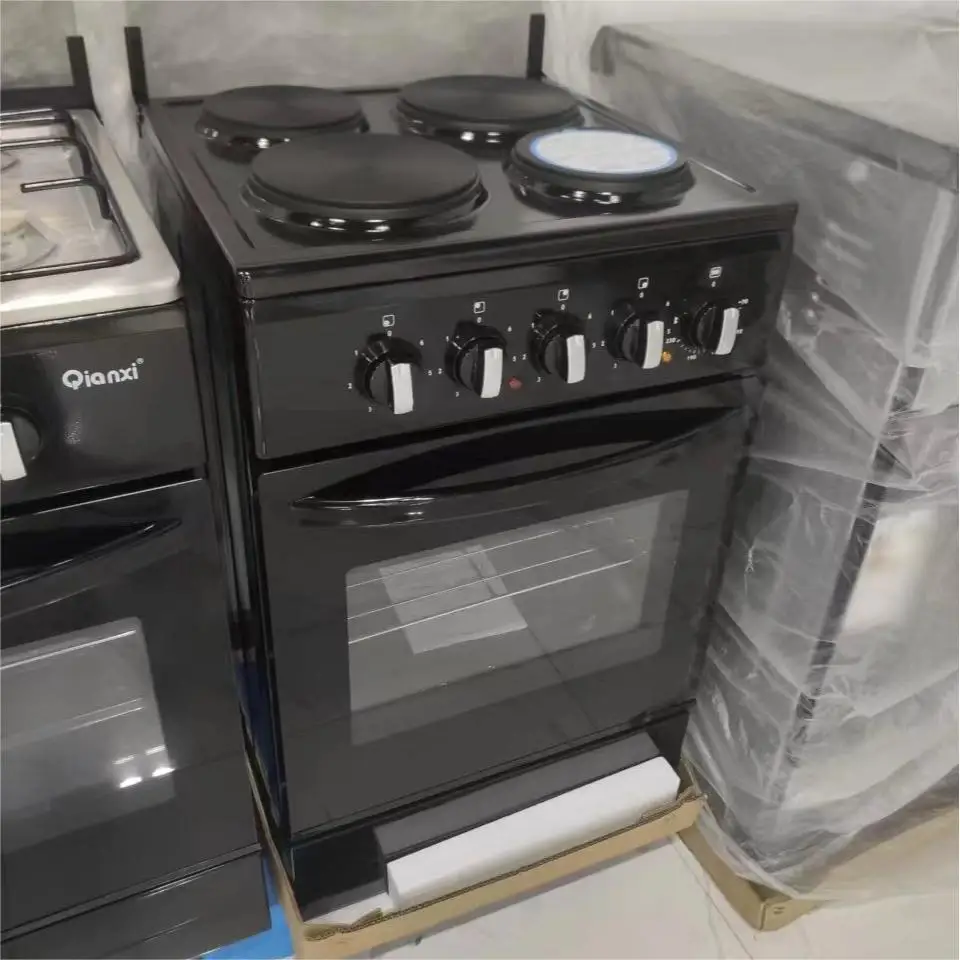 X Hot multi-head European baking integrated oven 4 electric burners commercial vertical stove 60L large capacity oven