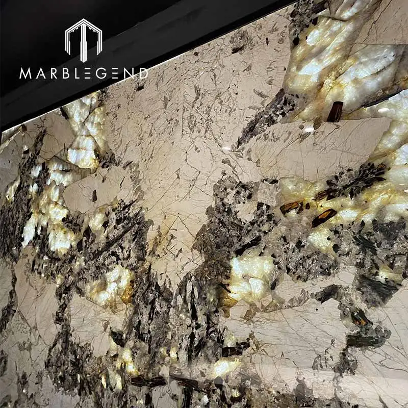custom natural stone patagonia marble slab wall backlit patagonia marble panel