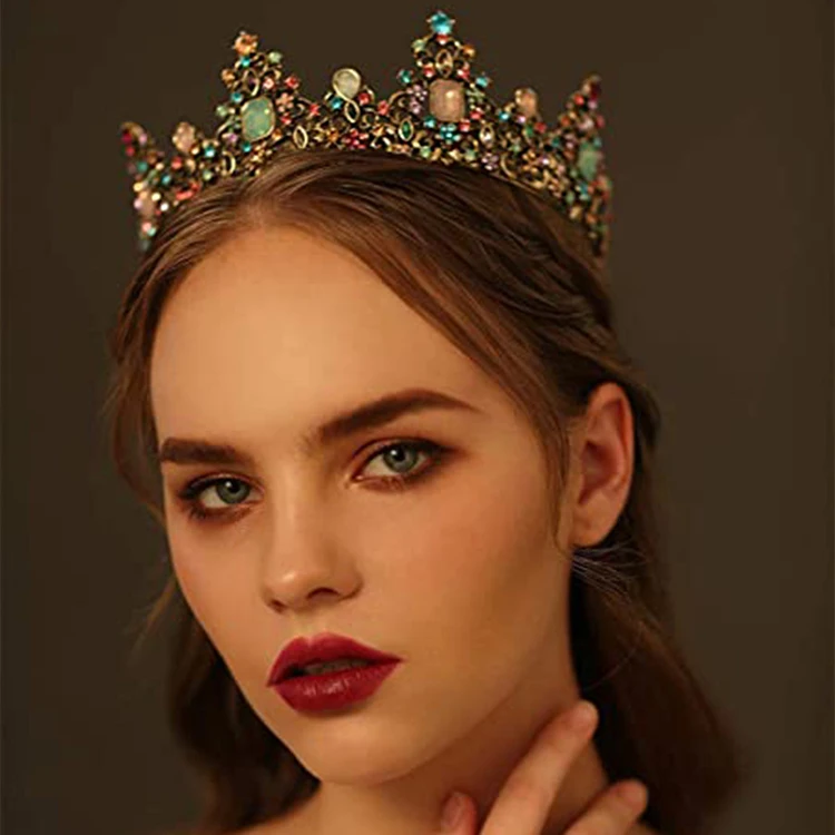 
Wholesale Rhinestone Wedding Crowns and Tiaras for bridal Baroque Queen Crown 