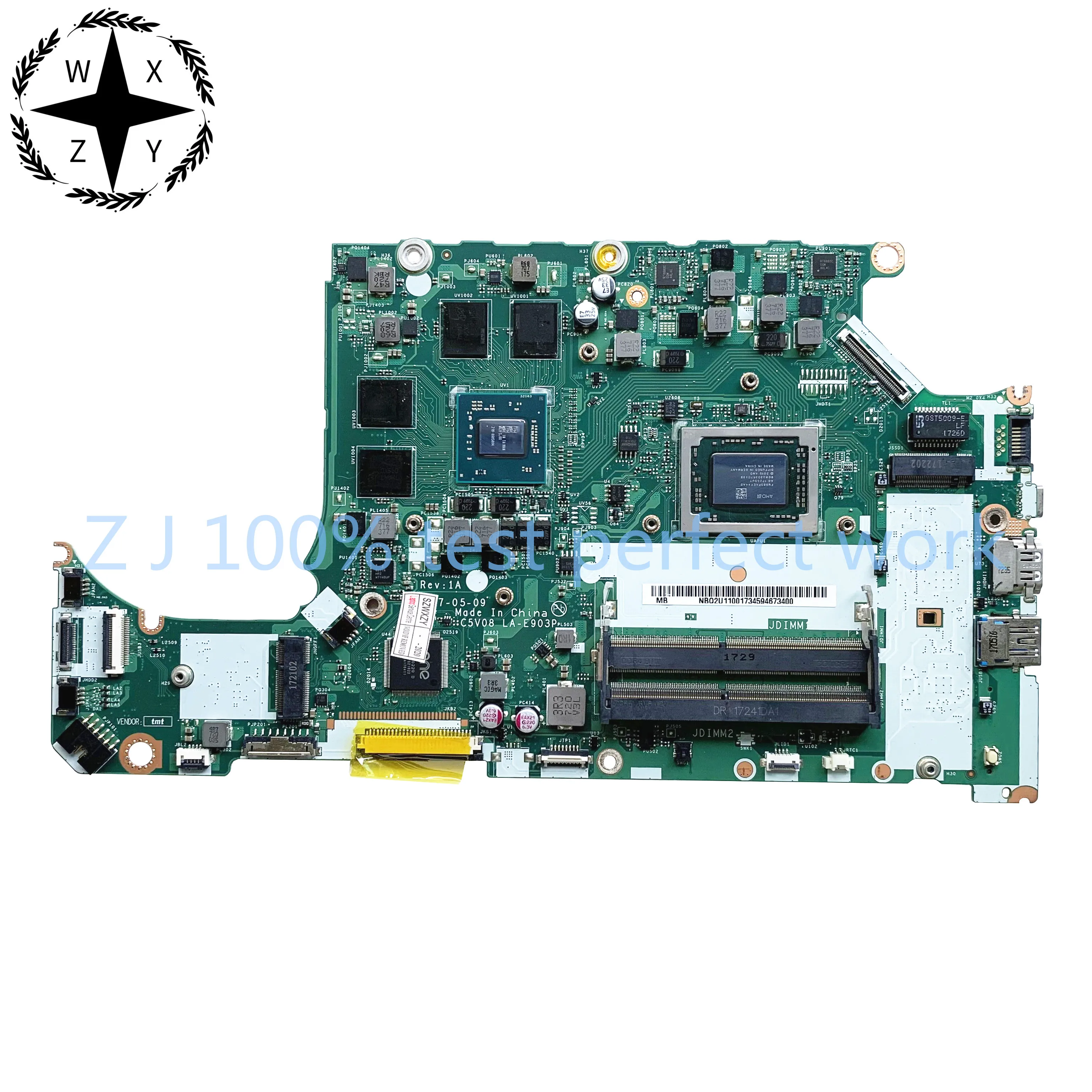 For Acer Nitro 5 AN515-41 Laptop Motherboard With FX-9830P CPU RX-550 GPU NBQ2U11001 NB.Q2U11.001 C5V08 LA-E903P MB 100% Tested