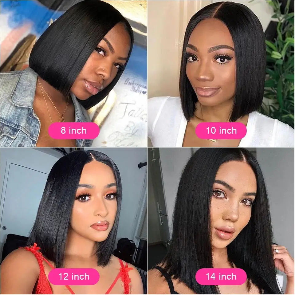 wholesale new design wig 13*4 13*6 straight short colored brazilian hair bob wig bob wigs human hair lace front