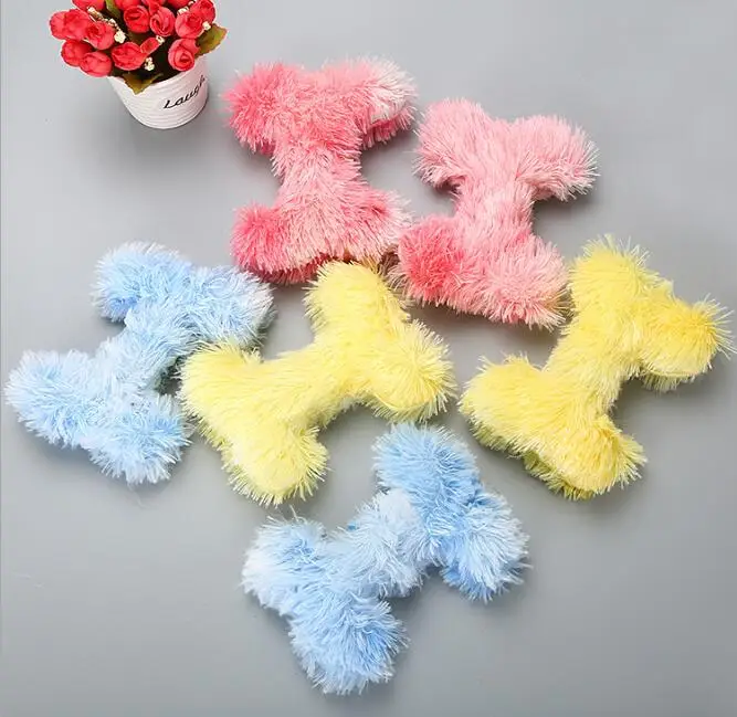 Factory directly sell Soft Plush Bone Shaped chew Squeak Dog Toys with stuffing