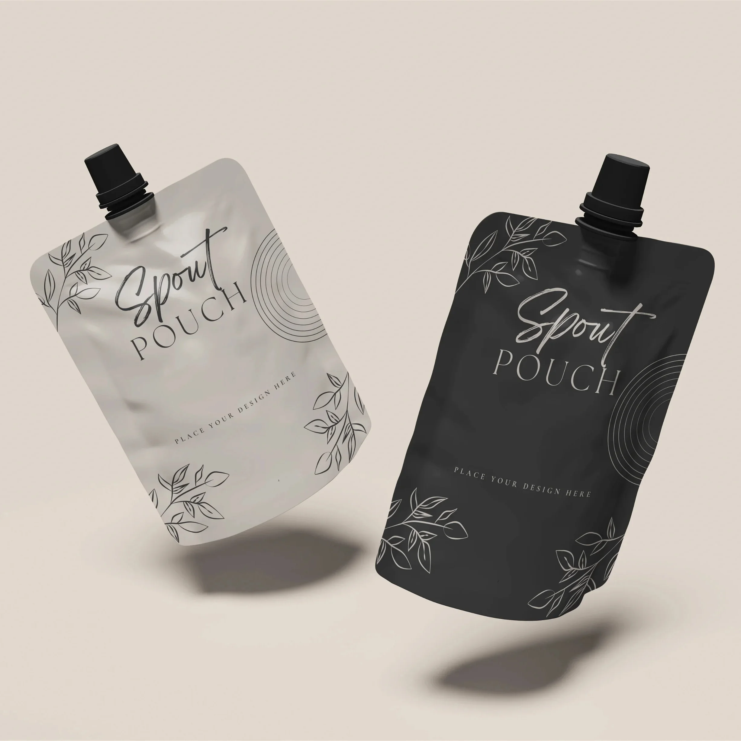 Biodegradable Reusable Doypack Stand Up Plastic Liquid Fruit Juice Spout Pouch Bag Custom Drink Pouches With Spout