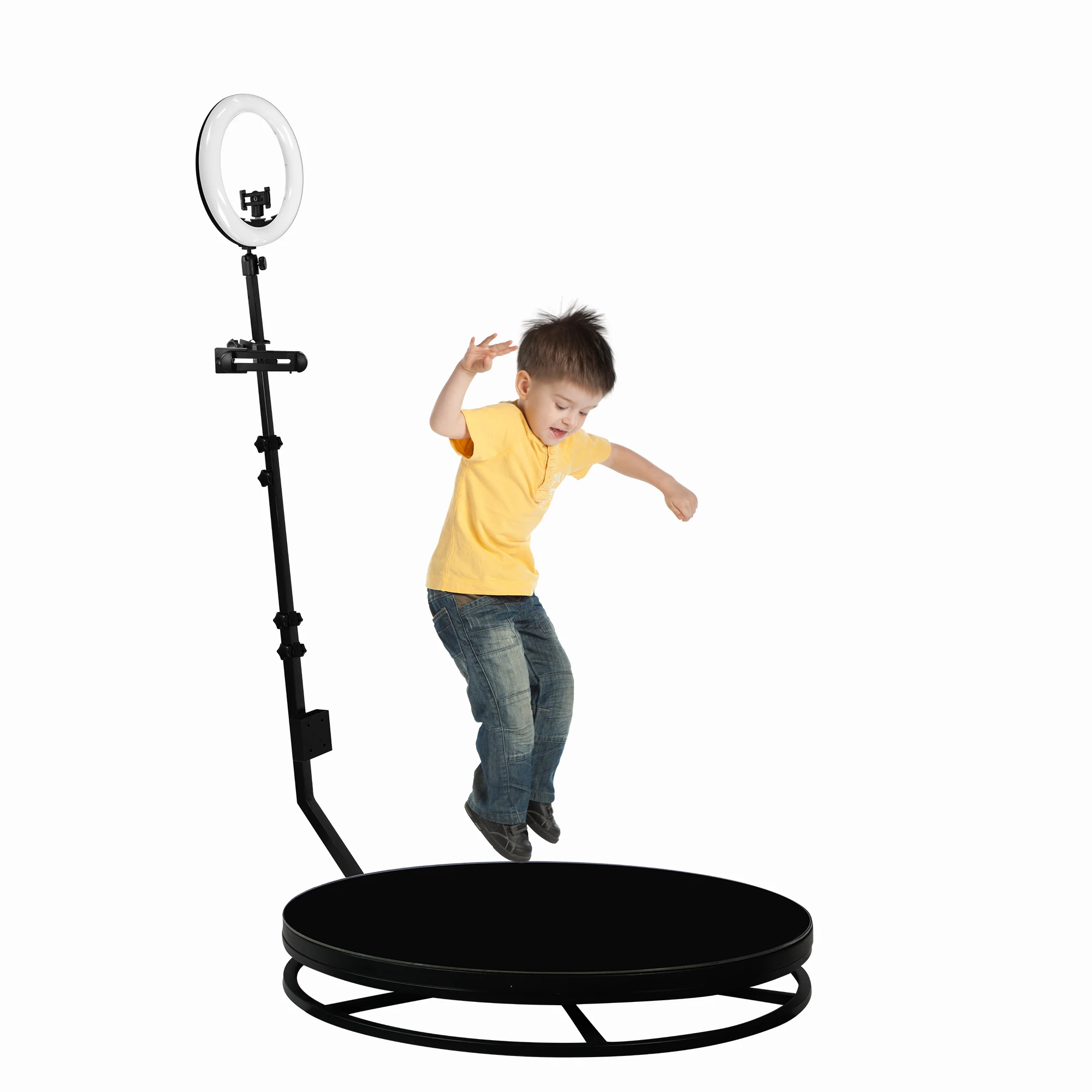 Fast DHL Shipping 360 Video Photobooth with LED Magic Mirror Compatible with iPad SLR Camera Automatic 115cm Case 48h Delivery