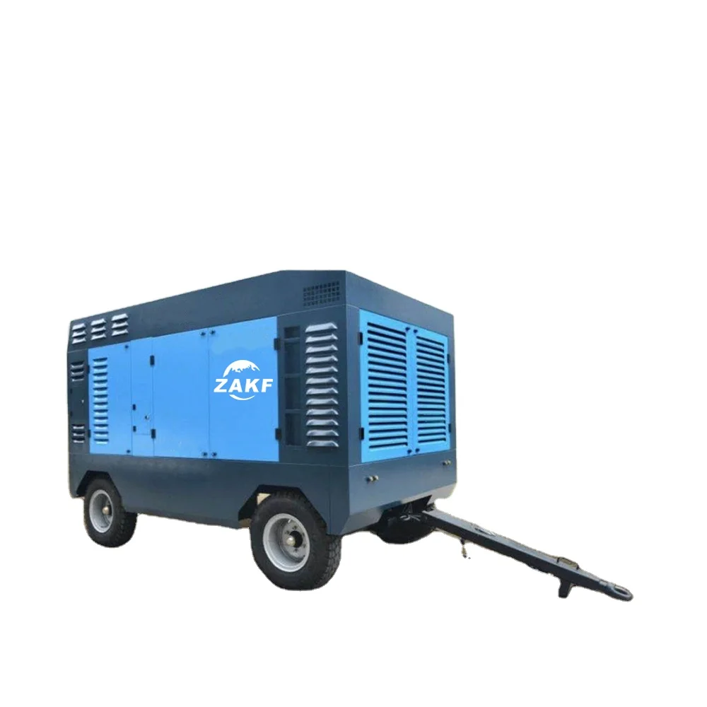 Made in China 13bar 73.5KW 195CFM diesel mobile air compressor mobile stone crusher with diesel engine