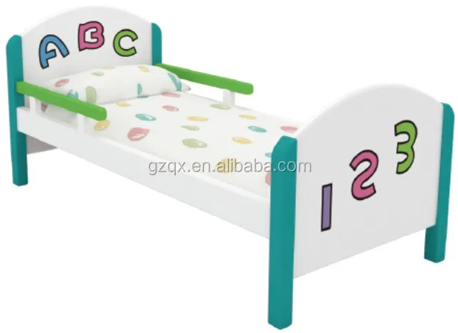 ABC style wooden kids bed kids cartoon bed QX-B6701