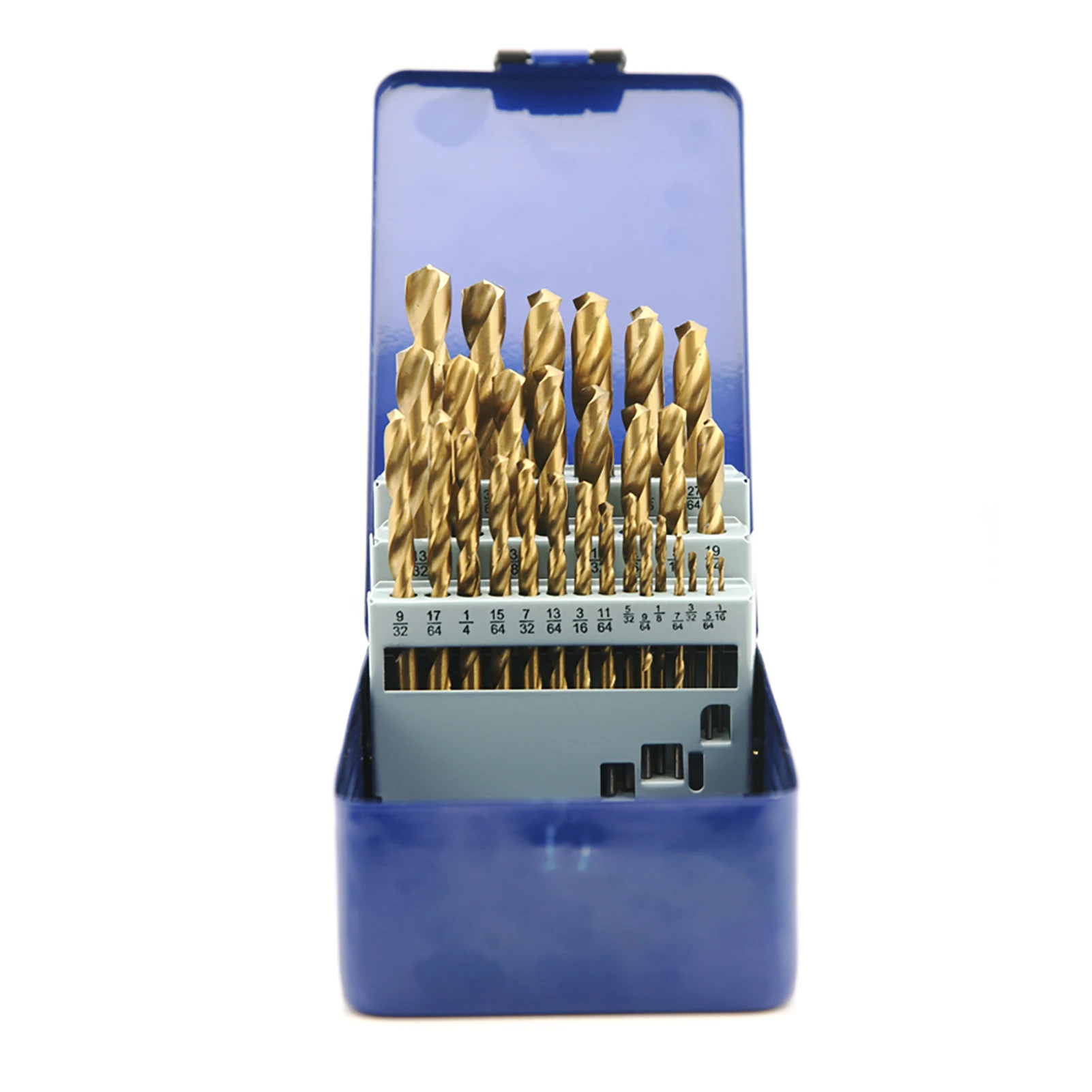 Fractional Jobber HSS Twist Drill Bits Set 29pcs HSS Titanium Coating