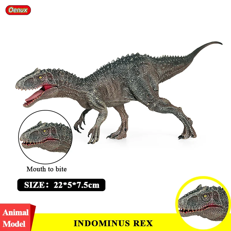 Oenux Wholesale PVC Animals Toy Indominus Rex Jurassic Dinosaur Action Figures Plastic Model