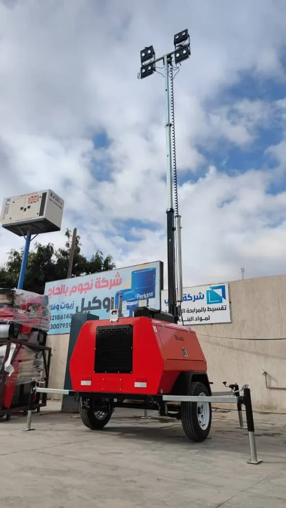 Hot sale diesel light tower engineering lighting telescopic mast mobile trailer portable led portable generator lighting tower
