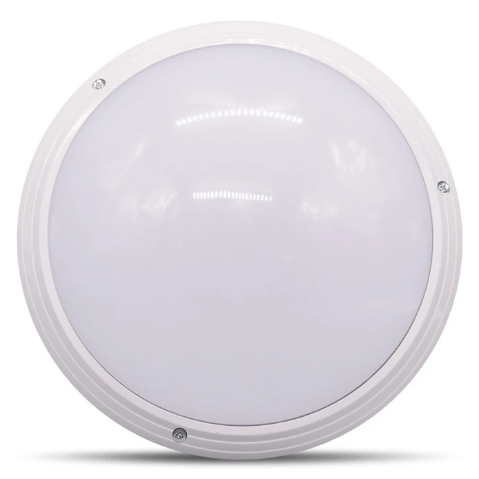 Direct Sale IP54 12W Round Flush Mounted Opal Diffuser LED Ceiling Bulkhead Fixture with built in Motion Sensor