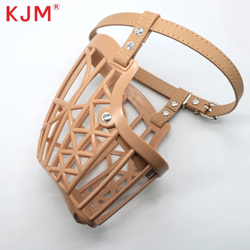 Factory Price Adjustable Safety PE Plastic Breathable Barking Soft Basket Dog Muzzle For Small Medium Large