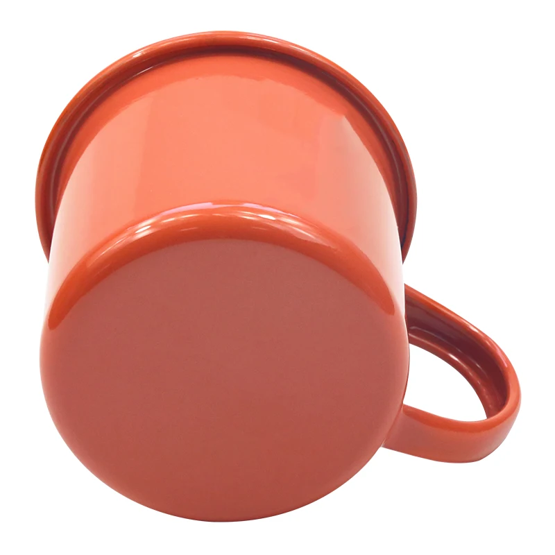 12oz High Quality Enamel Mug Impact-Resistant Coffee Mug  With Handle indoor & outdoor