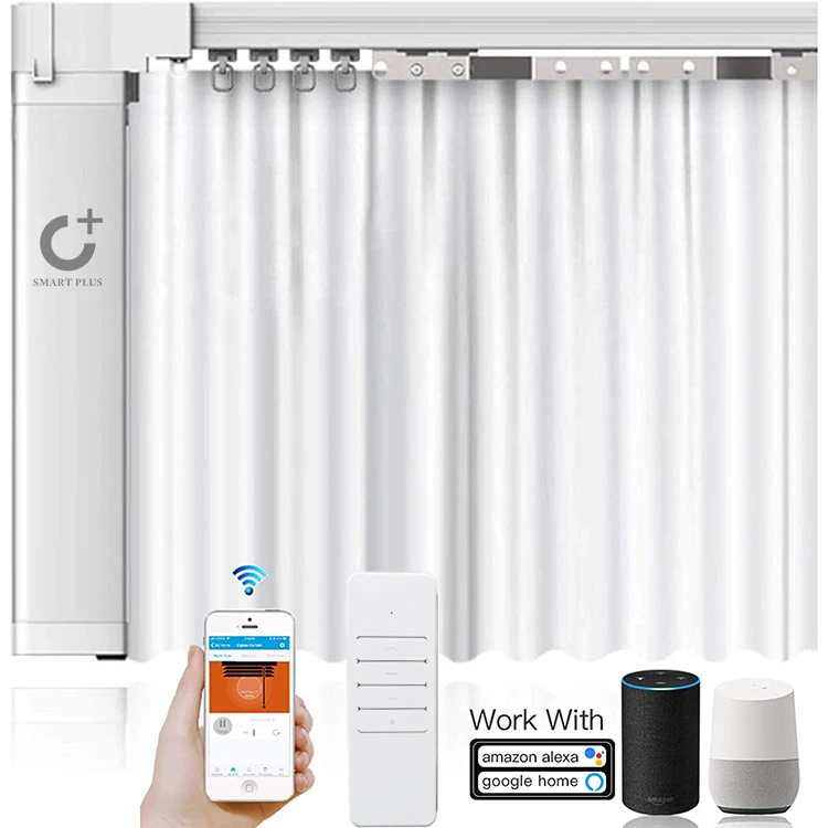 Manufacturer Opening and Closing Curtains Motorized Tracks Curtain Smart Switch 24 vdc curtain motor