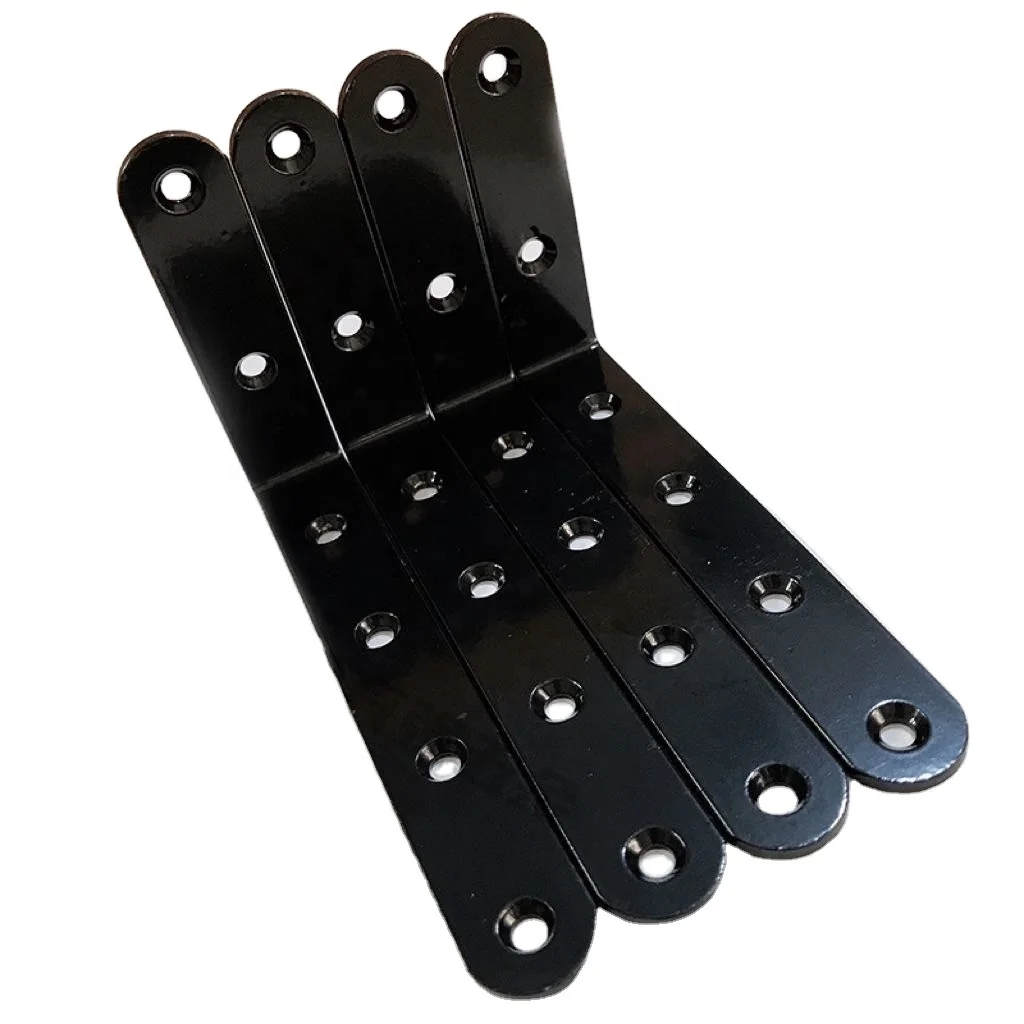 L Shape T Bracket Shelf Bracket Heavy Duty Black Steel L Corner Brace Decorative Joint Angle Bracket for Shelf