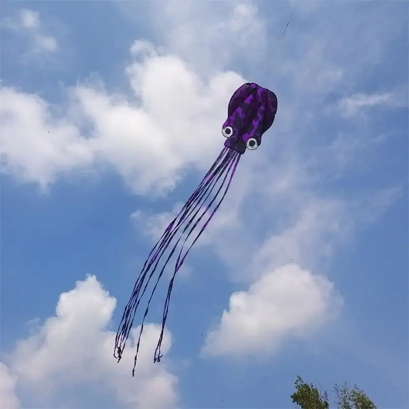 wholesale best sale 3d Inflatable custom with tails kite children outdoor beach soft Piebald octopus kites