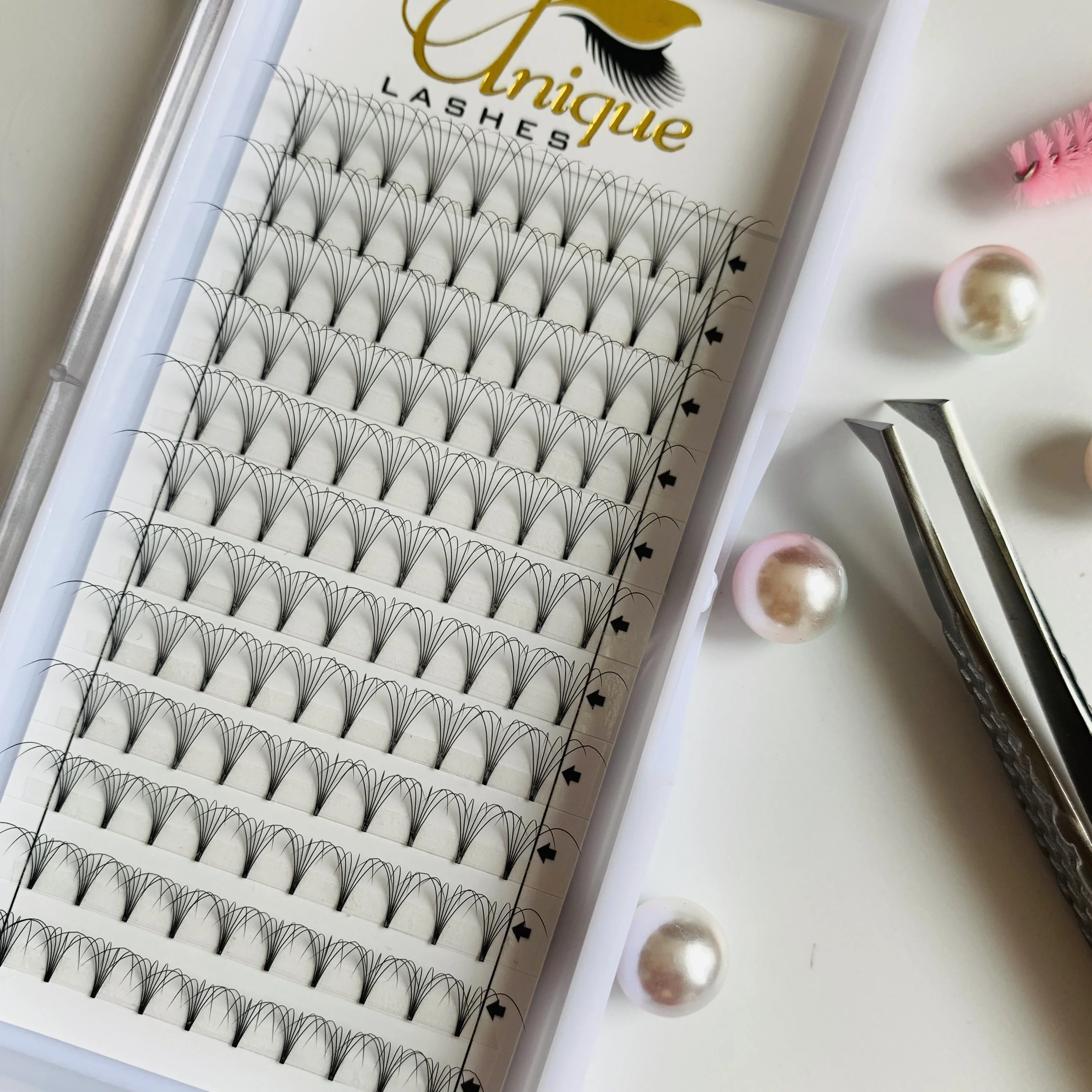 Manufacturer lashes 3D 4D 5D 6D fans short stem handmade premade volume fans