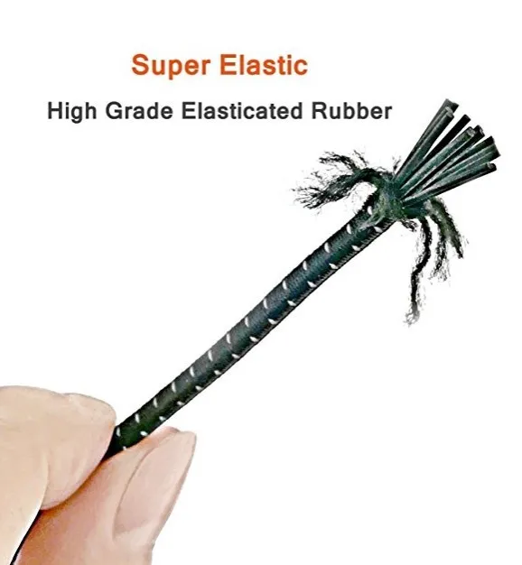 Elastic No Tie Shoe Laces Round Bungee Locking System Polyester Shoelace For Sport Shoe