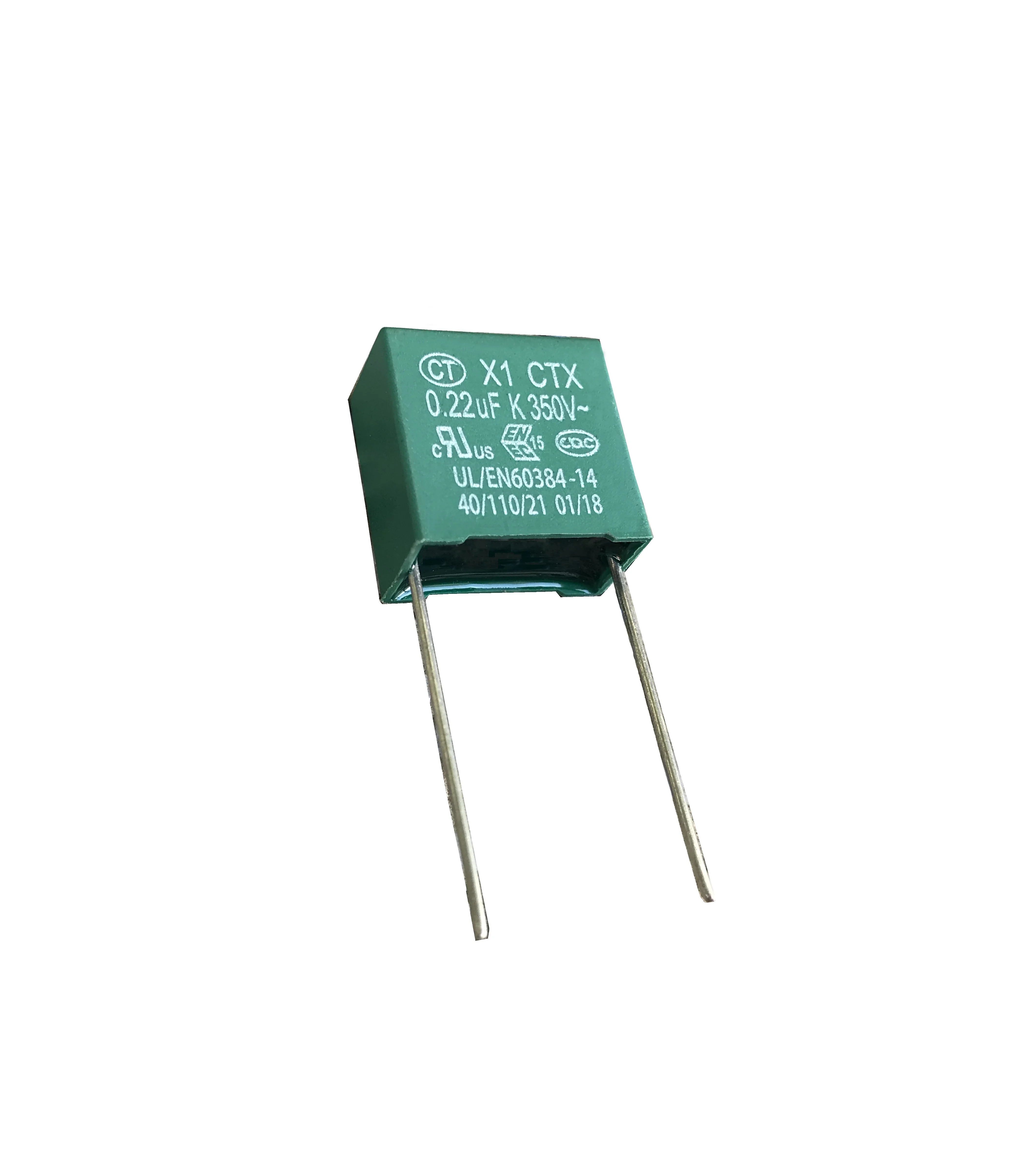 Made In Taiwan Through Hole Package Film Capacitor MPX MKP 0.22uF 350VAC 224K Electrical Capacitor