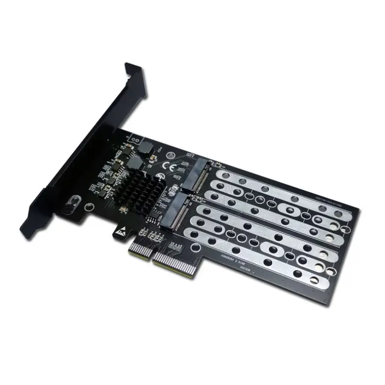 PCI EXPRESS PCIE X4 to Double Dual M.2 NGFF NVME SSD adapter Card 10G/S