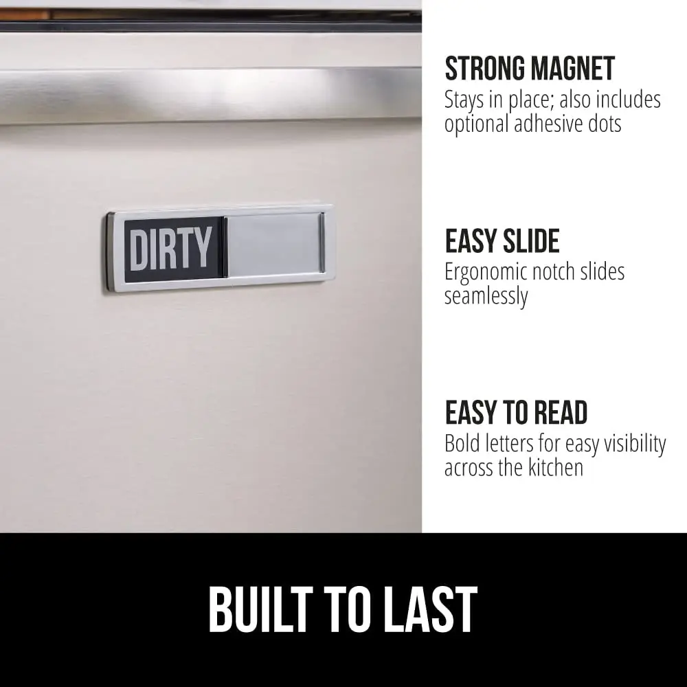 High Quality Acrylic Heavy Duty Shutter Slide Magnets Dishwasher Clean and Dirty Magnet Sign