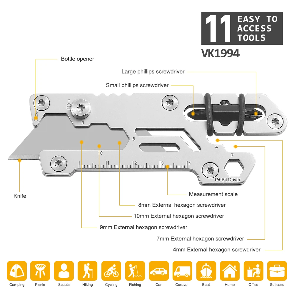 New Outdoor Fixed Blade Multifunctional Combination Tool Home EDC Tool with Safety Switch Pocket Knife