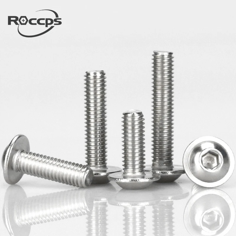 SUS304 stainless steel button flange hex socket cap screws with Washer