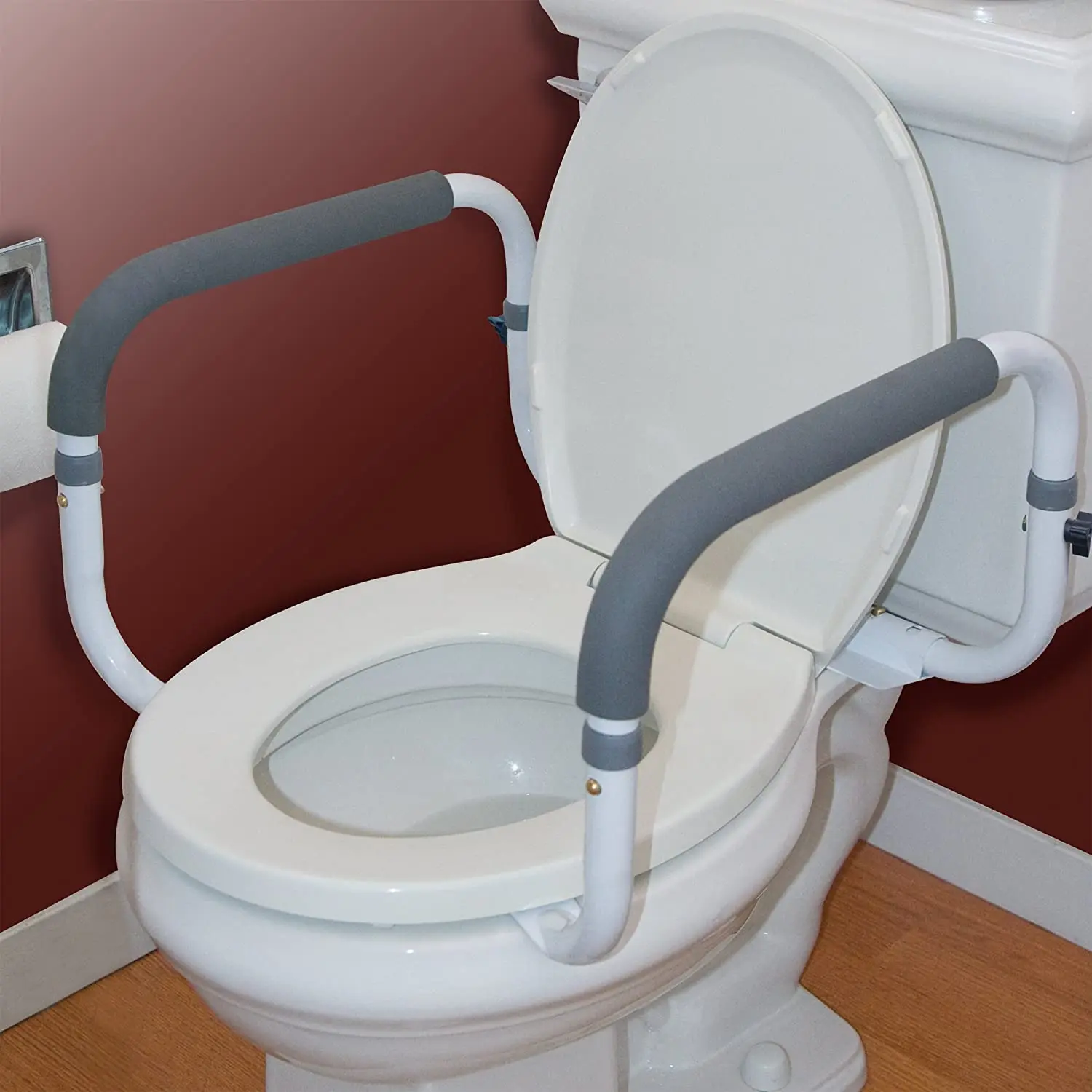 Adjustable Padded armrest grab bar Bathroom Toilet Rail  MK02012