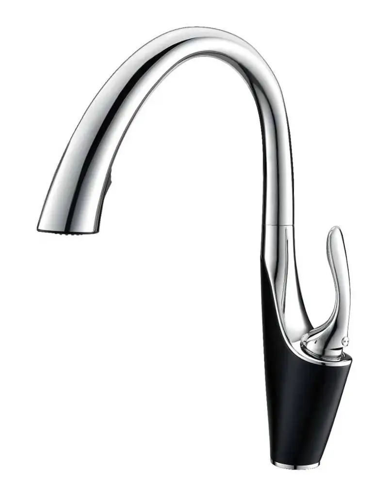 2019 New Design ORB Swan Style Water-saving Single Lever hot and cold Pull Out Kitchen mixer with universal joint