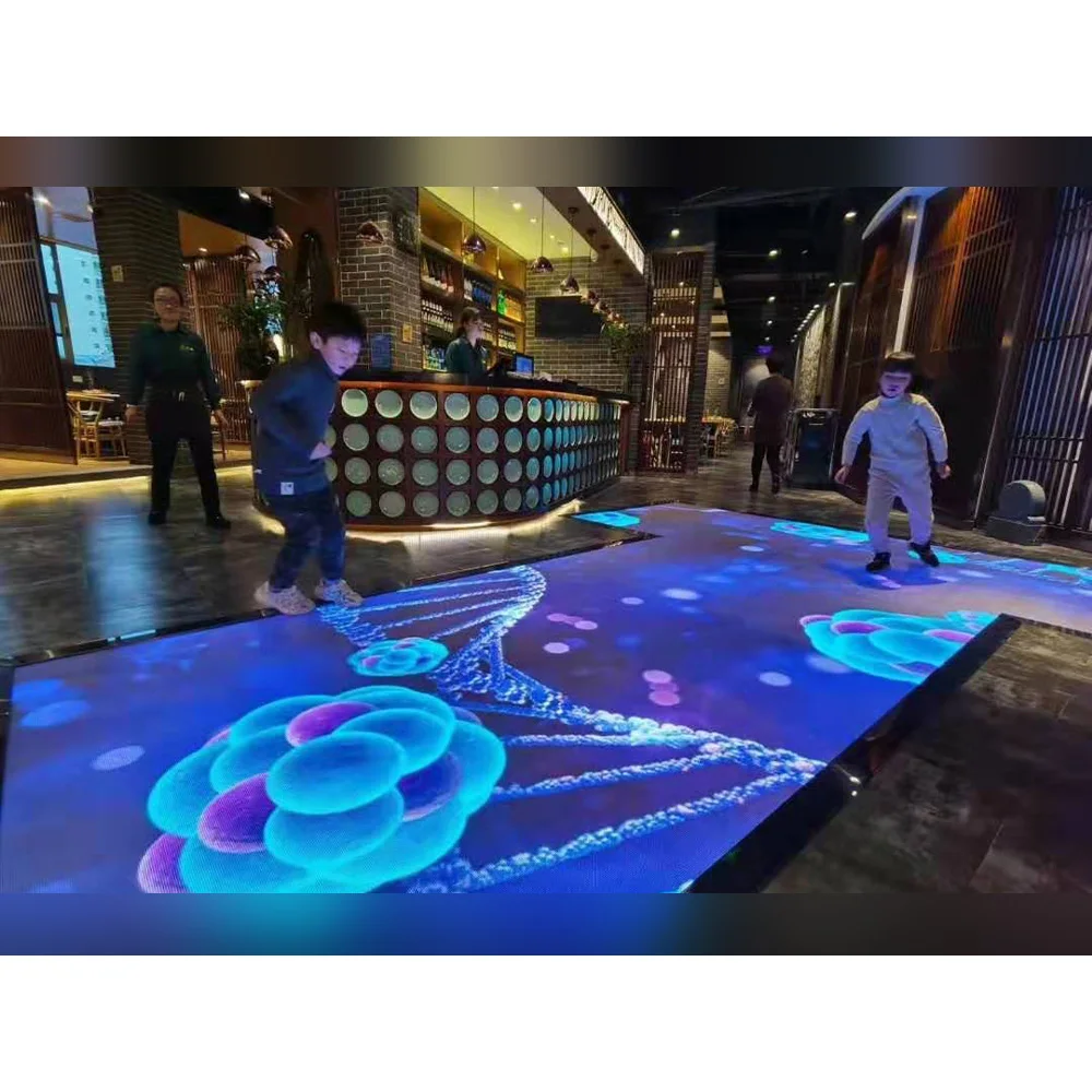 Outdoor Waterproof Stage Interactive Full Color Dance Floor Tiles 3.9 P3.9 Led Wall And Floors Screen Suppliers For Games