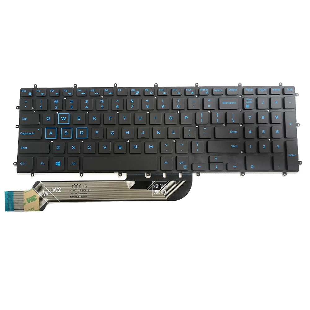 blue backlight  English US  Keyboard For Dell Inspiron G3 15 3579 3779 G5 15 5587 G7 15 7588  Laptop