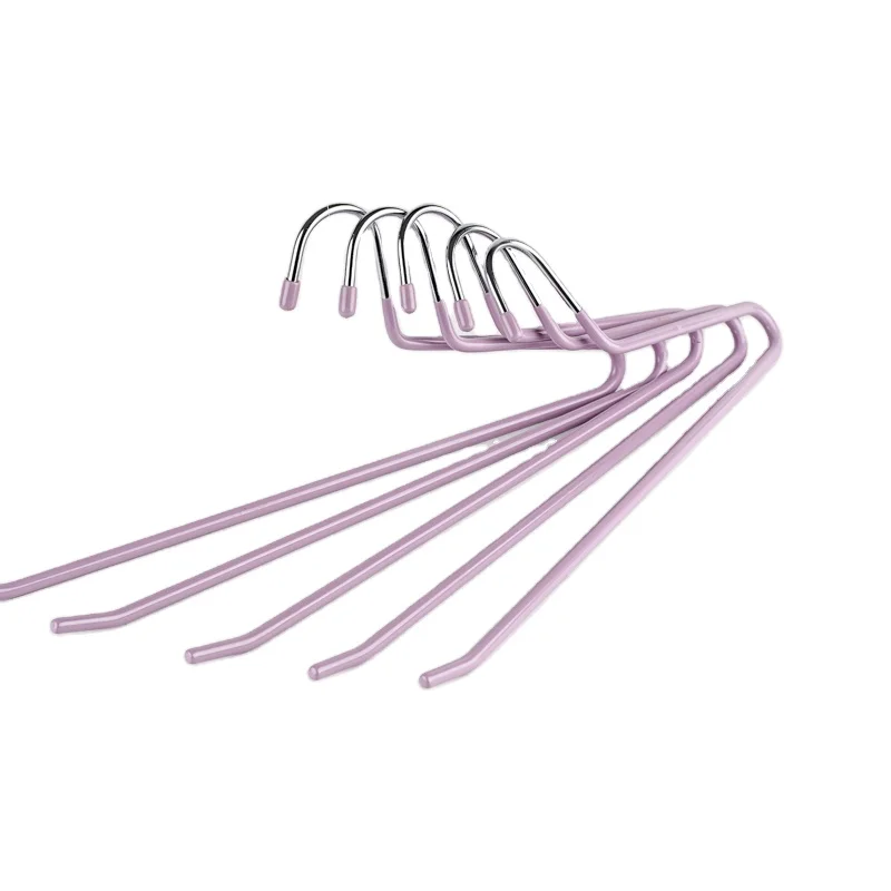 Colorful Open End PVC Coated Metal Trousers Hanger Z Shaped Pants Hanger