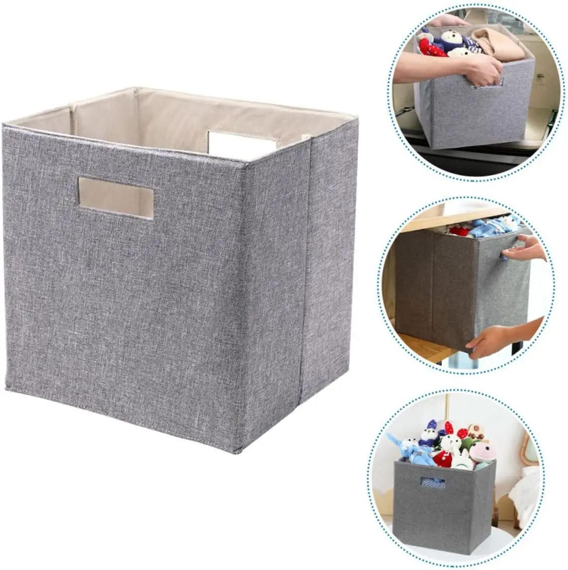 Multifunctional Fabric Cube Storage Boxes for Household Items Toys Sundries for Wardrobe Shoes Storage