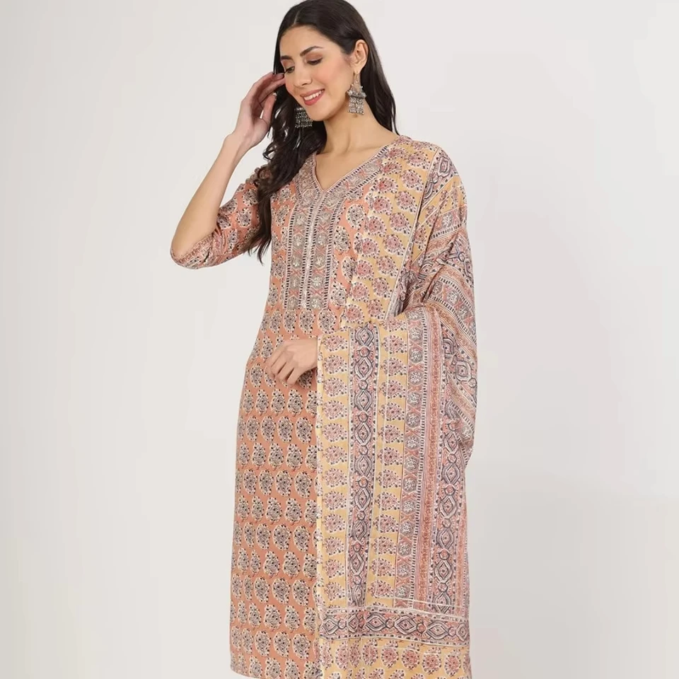 2024 новый стиль повседневные хлопковые шелковые костюмы Shalwar Kameez самые изящные модные афганские для взрослых красивые платья