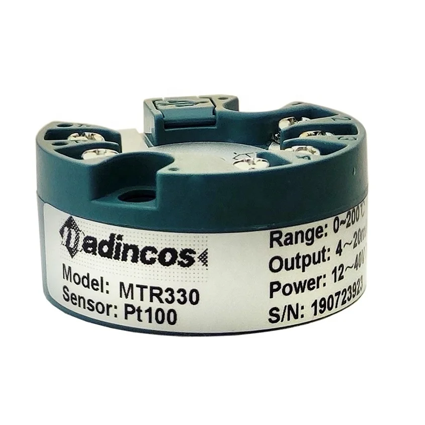 MTR330:Madincos Isolated Universal Programmable K,S,E,T,N,J Thermocouple+PT100 Head Mounted Temperature Transmitter to 4-20mA