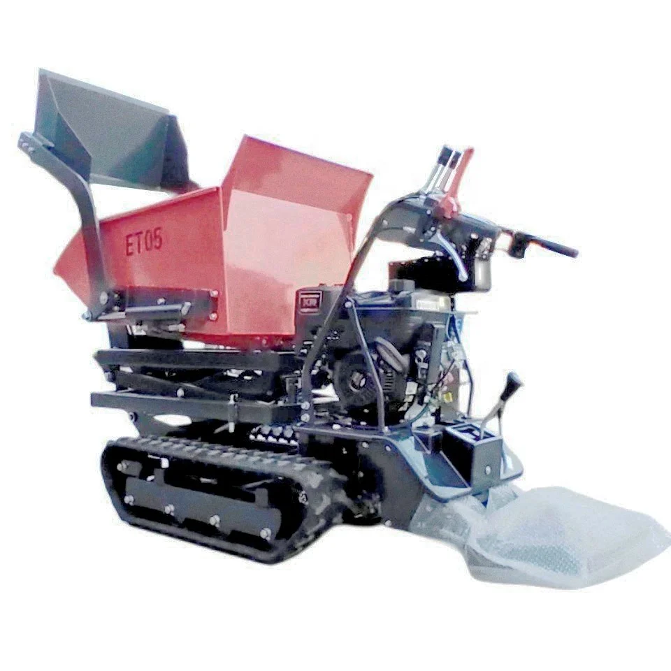 CE Approved 500Kg Load Capacity Gasoline Engine Power Rubber Track Agriculture Mini Dumper