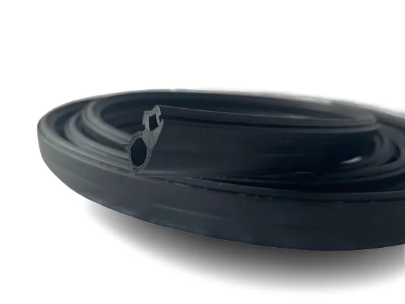 Custom Pvc Extruded Profile Rubber Sealing Strip Built In Shaped Steel Sheet U Shape Edge Trim