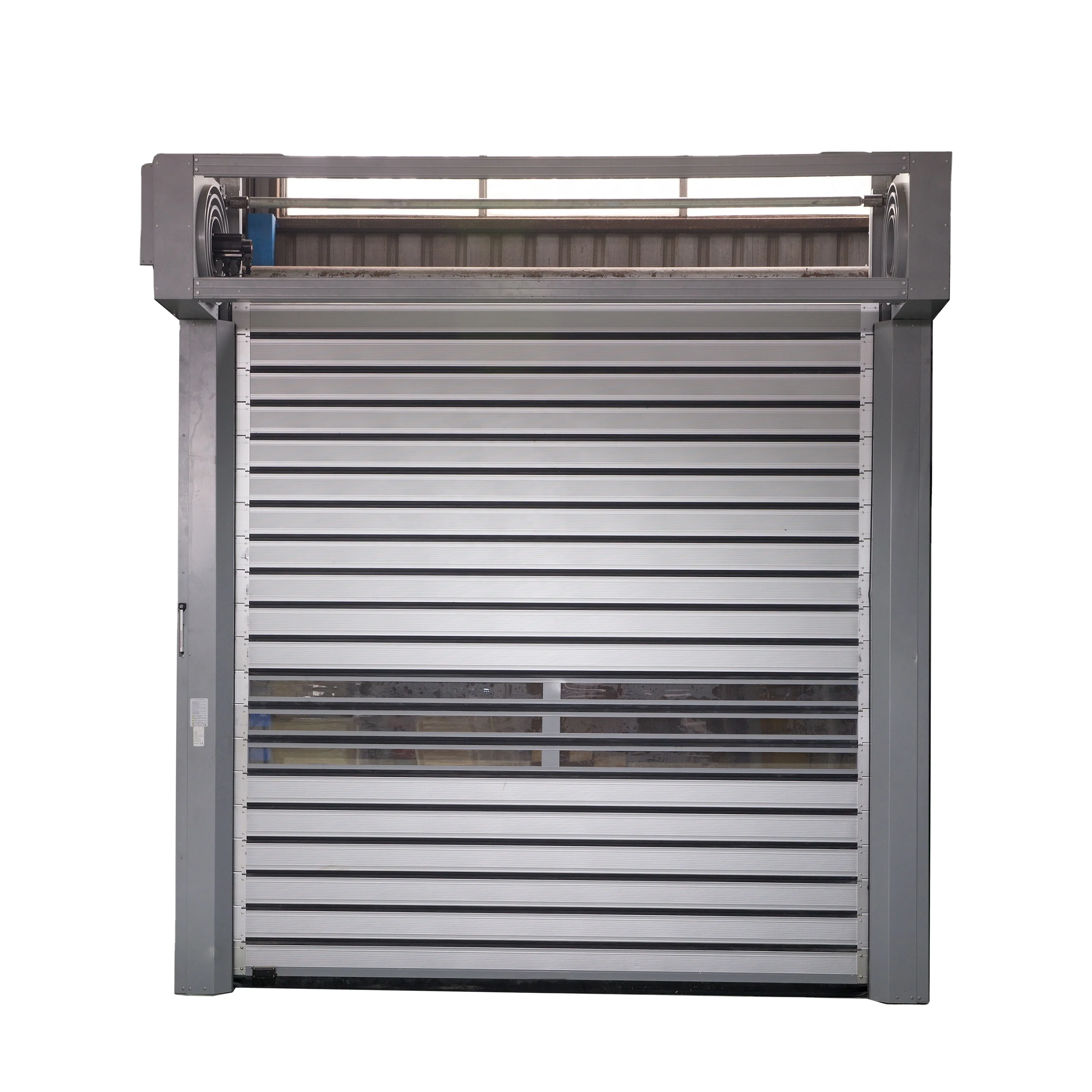 Fast Aluminum Automatic Grill Shutter Industrial Roll Up Hard Panel High Speed Door