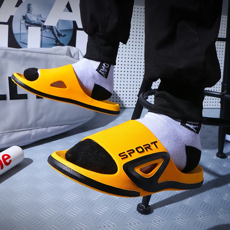 Hot selling fashion trend low moq unique new type soft sole unisex pvc shower home use gym sport massage casual slide sandals