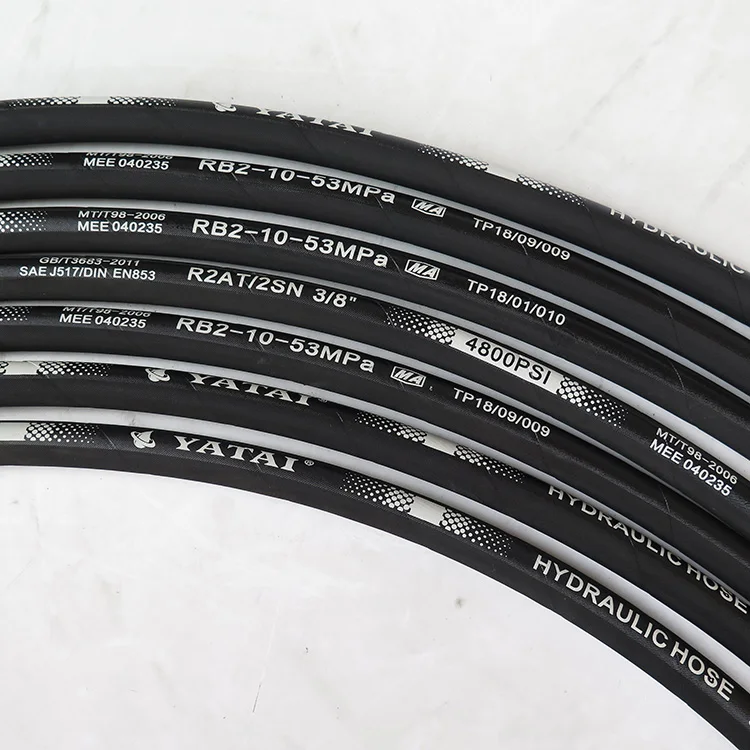 1 1/2 дюймов высокая температура сопротивление SAE 100 R2 два высокопрочная стальная оплетка высокого давления Масляный шланг