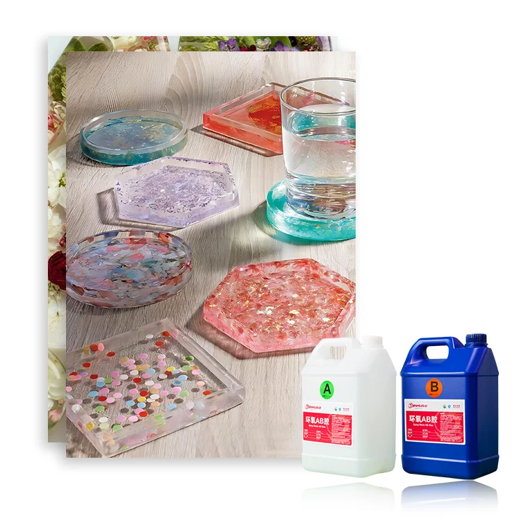 Кристаллическая текстура твердая смола Нетоксичная анти-пожелтение эпоксидная для изготовления поделок